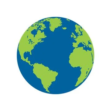 Vector planet earth icon. Stock Illustration