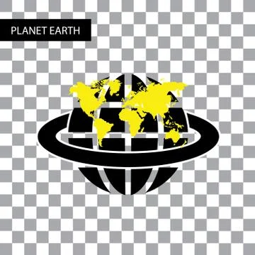 Vector planet earth symbol Stock Illustration