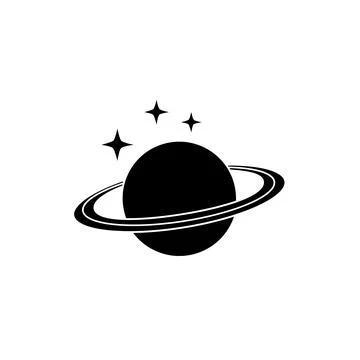 Vector Planet Space Icon. Uranus Symbol for Astronomy and Solar System Design 库存插图