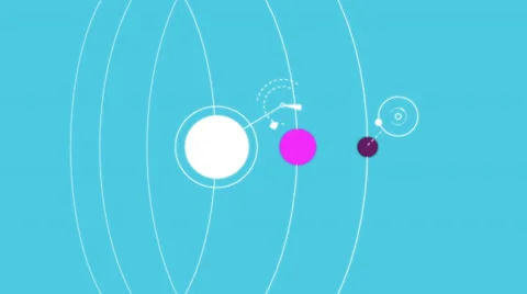 Vector Planetary Lineup. ALPHA MATTE Video stock 34422268