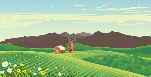 Vector plantation background Stock Illustration