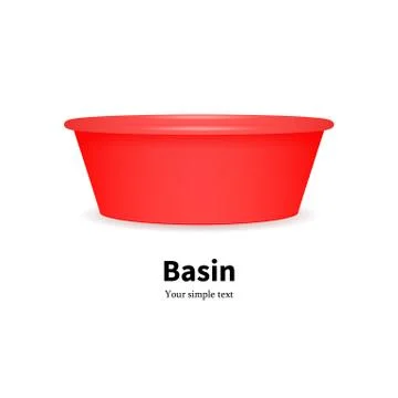 Vector plastic basin for washing dishes clothes Stock Illustration