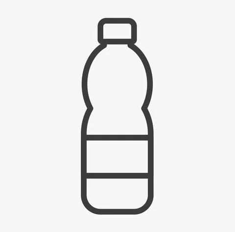 Vector plastic bottle line icon. Beverage symbol Stock Illustration