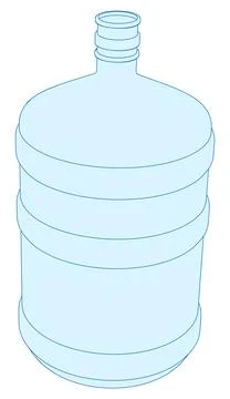 Vector plastic bottle for office cooler 스톡 일러스트