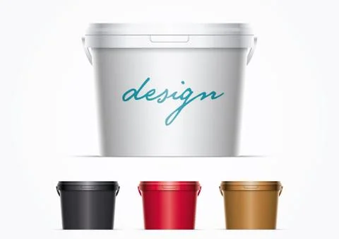 Vector plastic bucket illustration Stock Illustration