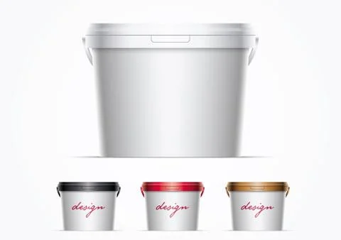 Vector plastic bucket illustration Illustrazione stock