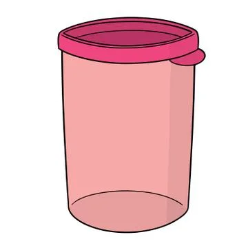 Vector of plastic container Stock Illustration
