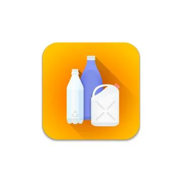 Vector plastic recycle waste icon. Stock-Illustration