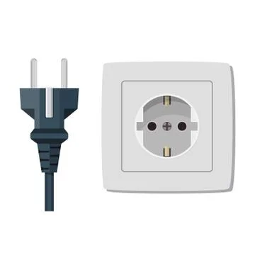 Vector plastic socket isolated on white 스톡 일러스트