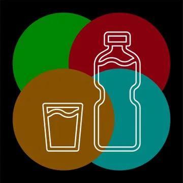 Vector plastic water bottle, drink container Stock Illustration
