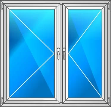 Vector plastic window Ilustração Stock