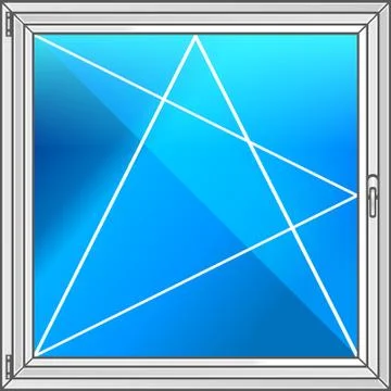 Vector plastic window. Ilustração Stock