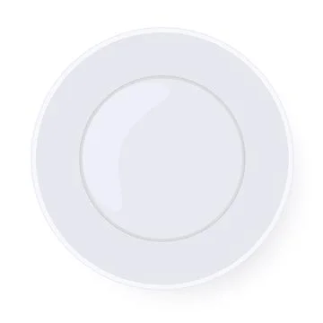 Vector plate on white background for design elements Illustrazione stock