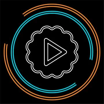 Vector play button icon - media symbol Stock Illustration