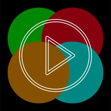 Vector play button icon - media symbol Stock Illustration