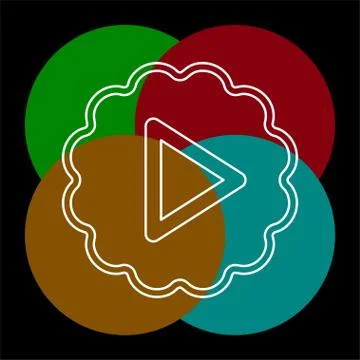 Vector play button icon - media symbol Stock Illustration