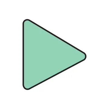 Vector play pointer icon. Eps10 Stock Illustration