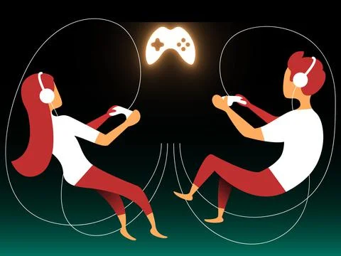 Vector play on tv in gradient style. Editable illustration Stock Illustration