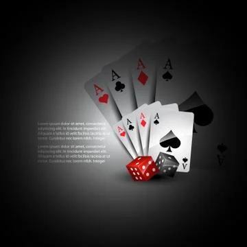 Vector playing card and dices Stock Illustration