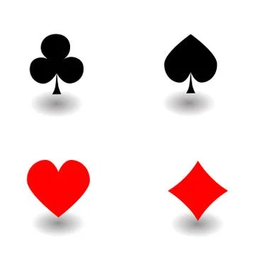 Vector Playing Card Suit Icon Symbol Stock Illustration
