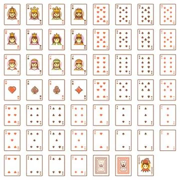 Vector playing cards set Stock Illustration