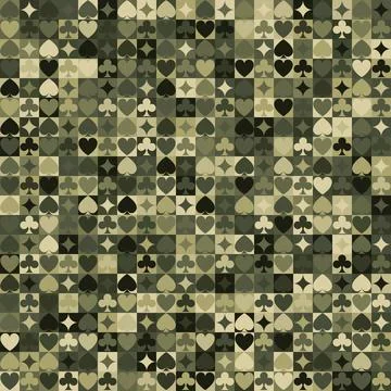 Vector playing cards suits seamless patterns. Backgrounds card suits Иллюстрация