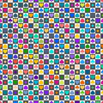 Vector playing cards suits seamless patterns. Backgrounds card suits イラスト素材