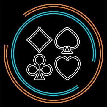 Vector playing cards symbols Stock Illustration