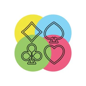Vector playing cards symbols Stock Illustration