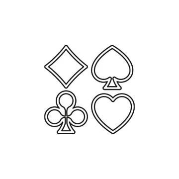 Vector playing cards symbols Stock Illustration