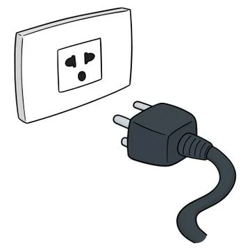 Vector of plug Illustrazione stock