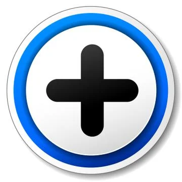 Vector plus icon Illustrazione stock