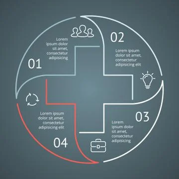 Vector plus linear infographic, medical diagram, healthcare graph, hospital Stock Illustration
