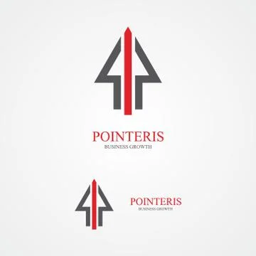 Vector pointer design logo Illustrazione stock