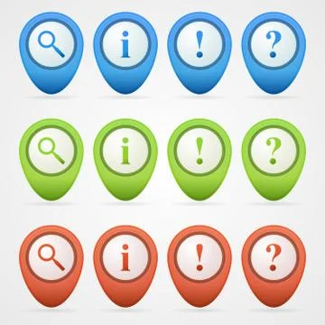 Vector pointer set Stock Illustration