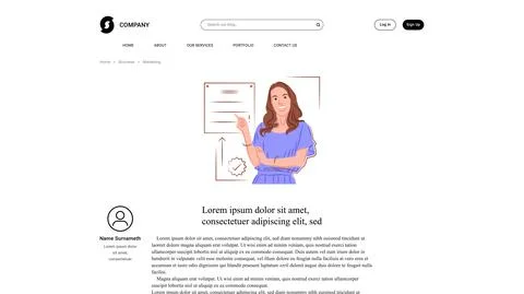 Vector pointing girl in shadow of sharp lines style . Editable illustration Stock Illustration