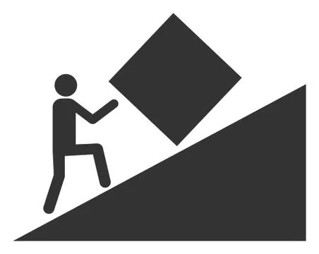 Vector Pointless Task Flat Icon Symbol Illustrazione stock