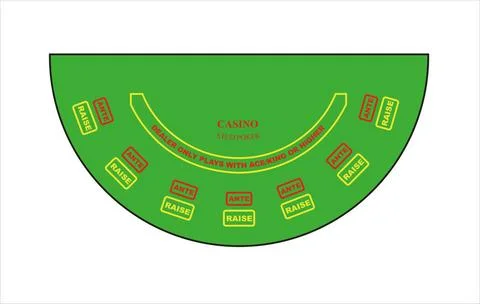 Vector poker table layout Vector casino stud poker table layout colored gr... Stock Photos