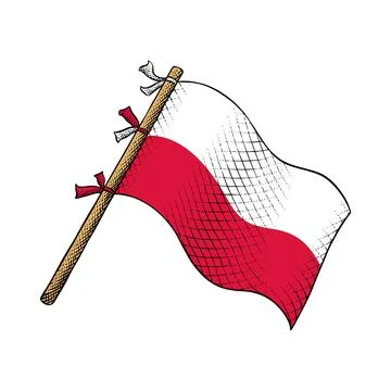 Vector of Poland Flag Stock Illustration