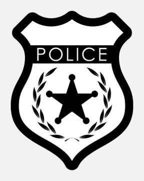 Vector Police Badge Isolated Illustration Stock Illustration