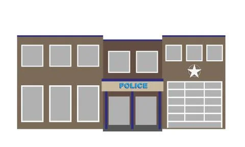 Vector police building Stock Illustration