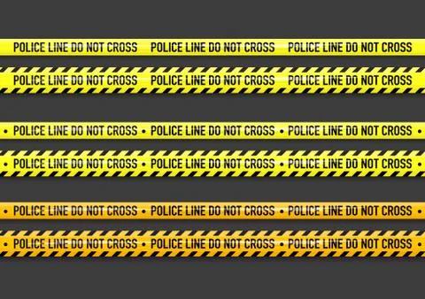 Vector Police line do not cross tape Stock Illustration