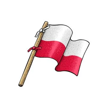 Vector of Polish Flag Stock Illustration