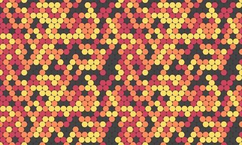 Vector polka dot pattern with abstract round shapes. Great for textile desi.. Stock Illustration