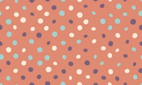 Vector polka dot pattern with abstract round shapes. Great for textile desi.. Stock Illustration