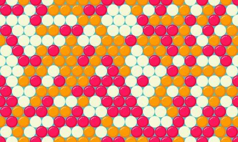 Vector polka dot pattern with abstract round shapes. Great for textile desi.. Stock Illustration