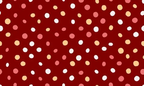 Vector polka dot pattern with abstract round shapes. Great for textile desi.. Illustrazione stock