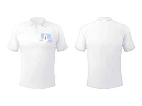 Vector polo in mesh gradient style. Editable color Stock Illustration