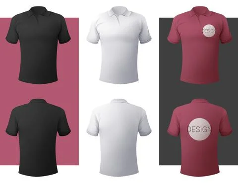 Vector polo in mesh gradient style Stock Illustration