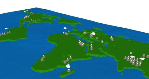 Vector poly earth globe illustration. Illustrazione stock